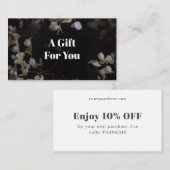 Dark floral aesthetic 割引カード (正面/裏面)