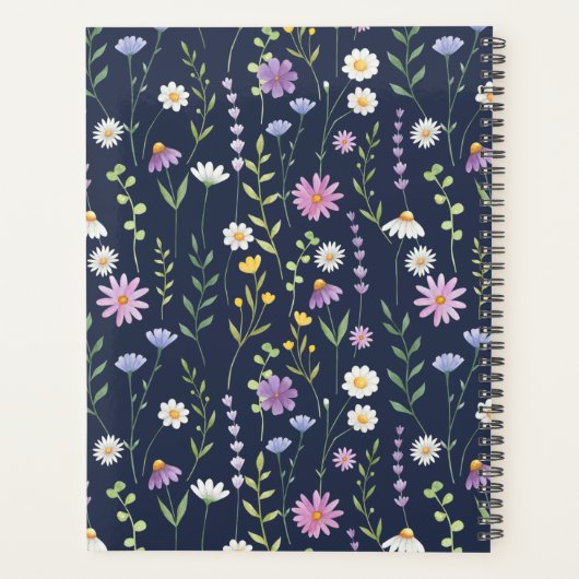 Dark Floral Botanical Garden Planner プランナー手帳 (裏面)