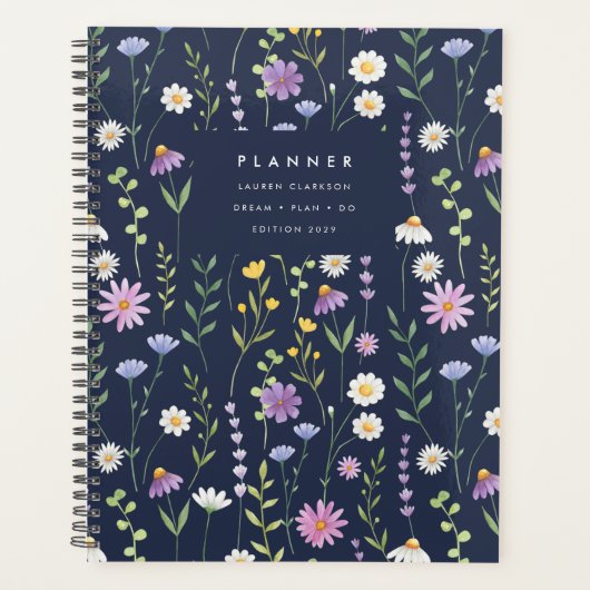 Dark Floral Botanical Garden Planner プランナー手帳 (正面)
