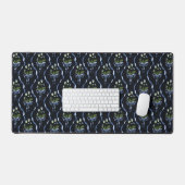 Dark floral bow pattern aesthetic desk mat デスクマット (キーボード&マウス)