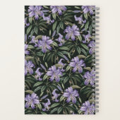 Dark Floral Dreams With Realistic Purple Lily ノートブック (裏面)