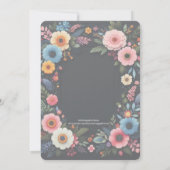 Dark Floral Elegant Graduation Party Invitation 招待状 (裏面)