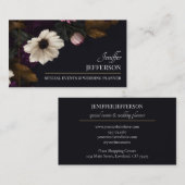 Dark Floral event wedding planner 名刺 (正面/裏面)