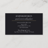 Dark Floral event wedding planner 名刺 (裏面)