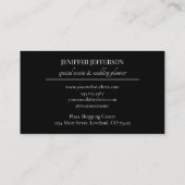 Dark Floral event wedding planner 名刺 (裏面)