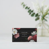 Dark Floral event wedding planner 名刺 (スタンド正面)