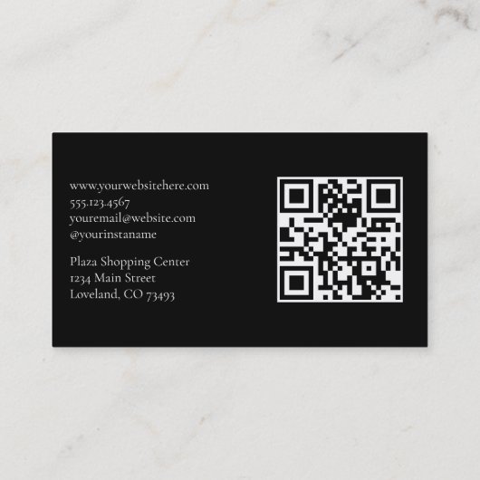 Dark Floral event wedding planner 名刺 (裏面)