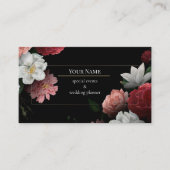 Dark Floral event wedding planner 名刺 (正面)