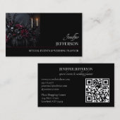 Dark Floral event wedding planner 名刺 (正面/裏面)