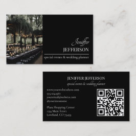 Dark Floral event wedding planner 名刺