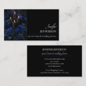 Dark Floral event wedding planner 名刺 (正面/裏面)