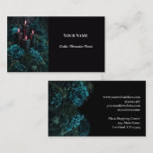 Dark Floral Gothic Alternative Florist 名刺 (正面/裏面)
