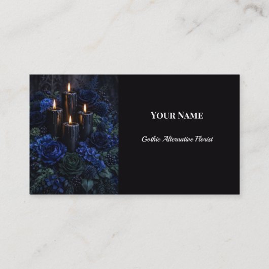 Dark Floral Gothic Alternative Florist 名刺 (正面)