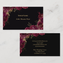 Dark Floral Gothic Alternative Florist 名刺