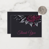 Dark Floral Gothic AlternativeHalloween wedding ノートカード (正面/裏面インサイチュ)