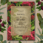 Dark Floral Gothic Wedding 招待状<br><div class="desc">An elegant,  dark floral Gothic wedding invitation featuring a skull. The wedding invitation can be personalized with the inclusion of your wedding details. The design is bold,  Gothic inspired and for couples who want a non-traditional style wedding invitation.</div>