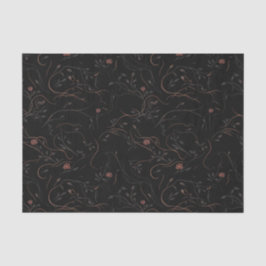 Dark Floral Line Art Tissue Paper 薄葉紙