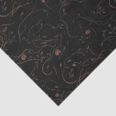 Dark Floral Line Art Tissue Paper 薄葉紙 (詳細)