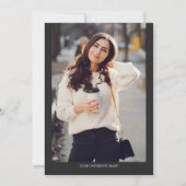 Dark Floral Nursing Graduation Invitation with Hea 招待状 (裏面)