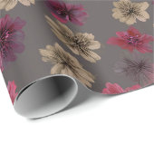 Dark Floral Spring Wrapping Paper ラッピングペーパー (ロールコーナー)
