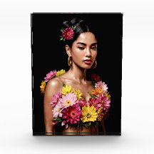 Dark Floral Surreal Woman Portrait Aesthetic