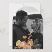 Dark Florals Arch Photo Wedding Invitation 招待状 (裏面)