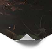 Dark Forest Fawn Baby Deer Art Printable, Woodland ポスター (角)