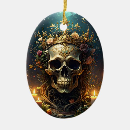 Dark Forest Skull Ornament セラミックオーナメント (正面)