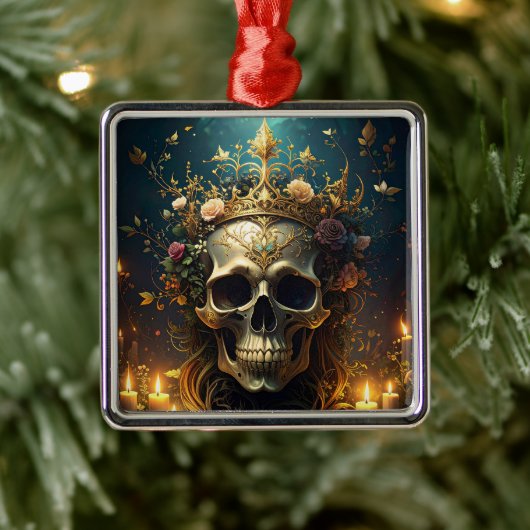 Dark Forest Skull Ornament メタルオーナメント (ツリー)