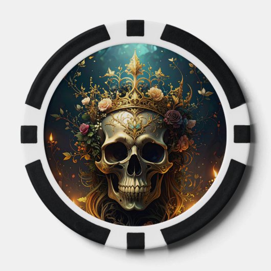 Dark Forest Skull Poker Chip ポーカーチップ (正面)