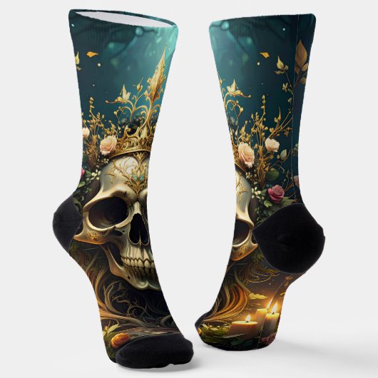 Dark Forest Skull Socks ソックス (傾斜あり)