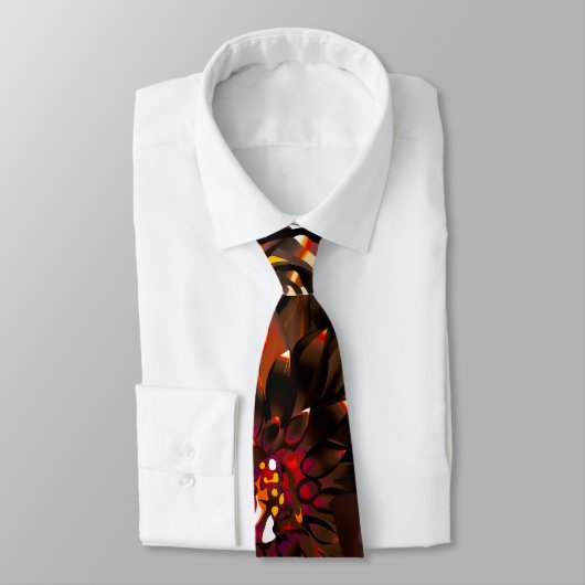 Dark Garden Autumn Glow Flowers Fall  Neck Tie ネクタイ (タイ)