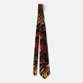 Dark Garden Autumn Glow Flowers Fall  Neck Tie ネクタイ (裏面)