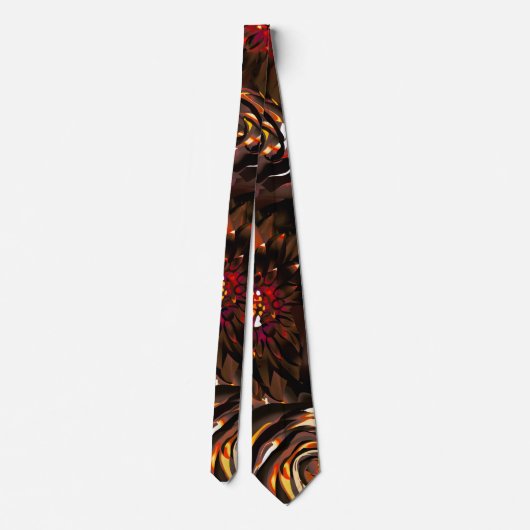 Dark Garden Autumn Glow Flowers Fall  Neck Tie ネクタイ (裏面)