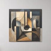 Dark Geometric Abstract キャンバスプリント (正面)