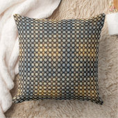 Dark Geometric Grid Abstract Pattern Design 1300 クッション (ブランケット)