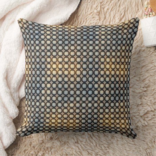 Dark Geometric Grid Abstract Pattern Design 1300 クッション (ブランケット)