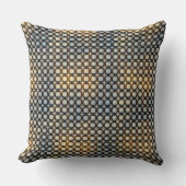 Dark Geometric Grid Abstract Pattern Design 1300 クッション (正面)