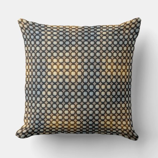 Dark Geometric Grid Abstract Pattern Design 1300 クッション (正面)