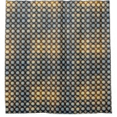 Dark Geometric Grid Abstract Pattern Design 1300 シャワーカーテン (正面)