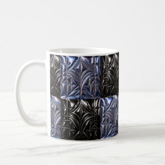 Dark Geometric Mug" コーヒーマグカップ (左)