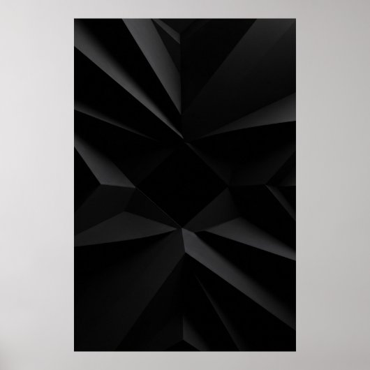 Dark Geometry Minimalist Abstract ポスター (正面)