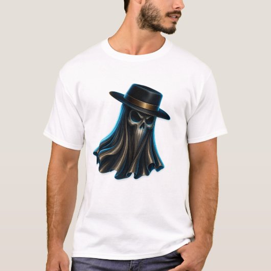Dark Ghost Cowboy Hat T-Shirt Tシャツ (正面)