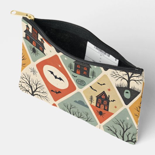 Dark ghost pattern アクセサリーポーチ (見開き)