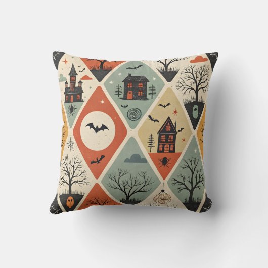 Dark ghost pattern クッション (裏面)