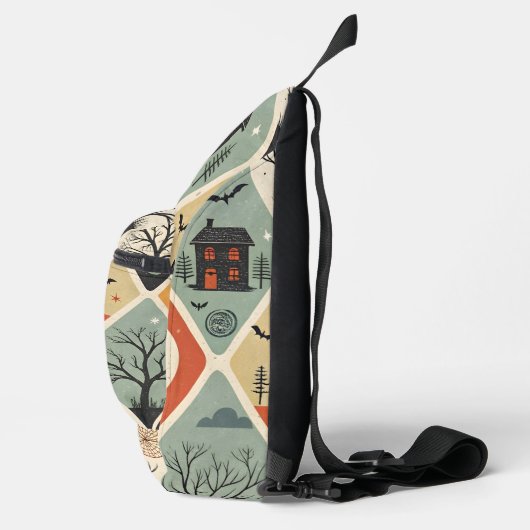 Dark ghost pattern スリングバッグ (右)