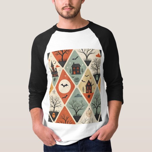 Dark ghost pattern tシャツ (正面)