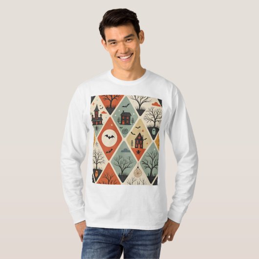 Dark ghost pattern tシャツ (正面フル)