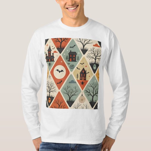 Dark ghost pattern tシャツ (正面)