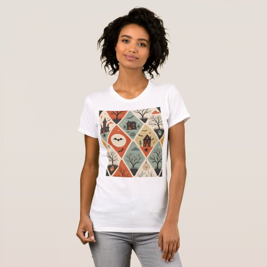 Dark ghost pattern tシャツ (正面フル)